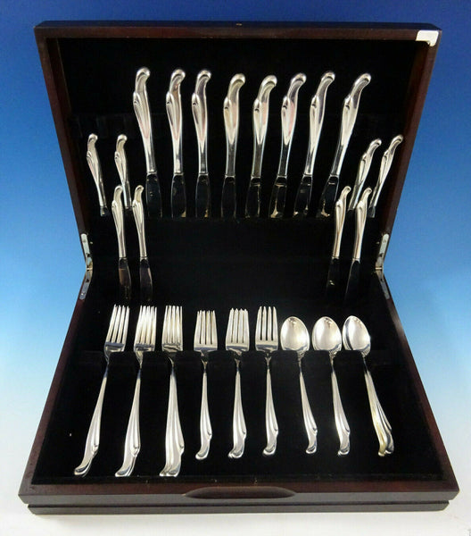 Silver Surf by Stieff Sterling Silver Flatware Set For 8 Service 40 Pieces