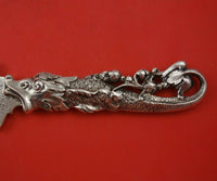 Dolphin by Shiebler Sterling Silver Ice Cream Slice FH AS Bright-Cut Flowers 13"