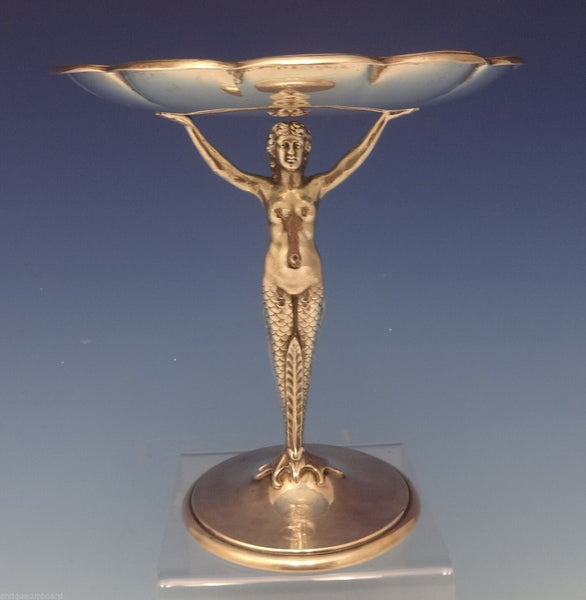 Reed & Barton Sterling Silver Compote Raised with 3-D Mermaid Figural (#0602)