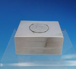 Michael Borg Sterling Silver Stamp Box with Coin and Wood Liner (#4632)