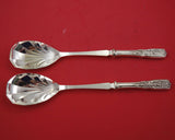 Milburn Rose By Westmorland Sterling Silver Salad Serving Set SP  11 1/2"