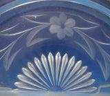 Sterling Silver Relish Tray Round with Etched Glass 8" (#6469)