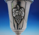 Judaica by Unknown Sterling Silver Kiddush Cup with Applied Grapes (#4792)