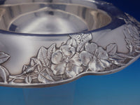 Lap Over Edge Acid Etched By Tiffany Sterling Silver Floral Fruit Bowl (#4602)