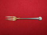 David Andersen Norwegian Sterling Silver Cocktail Fork Vermeil with Blue Enamel