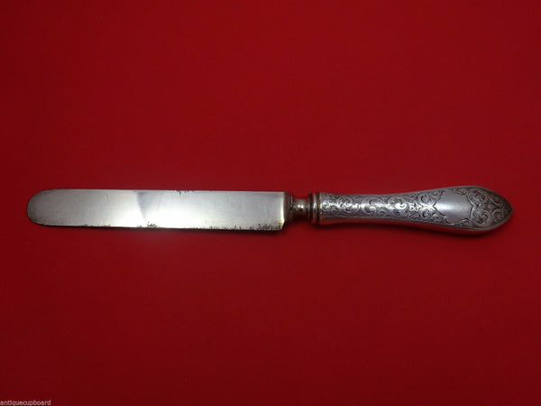 Colonial B Engraved by Whiting Sterling Silver Banquet Knife 10 1/4"