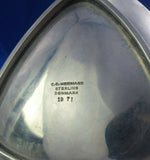 Hermann Danish Sterling Silver Candlestick 2-Light #1971 Vintage Modern (#4026)