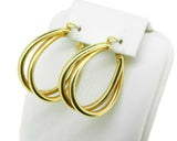 14k Yellow Gold Double Hoop Earrings (#J4713)