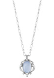 Georg Jensen Sterling 2019 Blue Chalcedony Pendant Jewelry (#J4346)