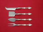 Silver Swirl by Wallace Sterling Silver Cheese Serving Set 4 Piece HHWS  Custom