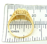 14k Yellow Gold Filigree .34ct Genuine Natural Diamond Ring (#J4131)