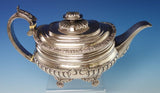 Thomas Bowen English Sterling Silver Coffee Set 4pc with Floral Border (#2726)