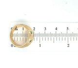 14k Yellow Gold Wide Heavy Emerald and Diamond Band Ring (#J5440)