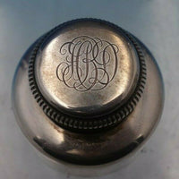 Gorham Sterling Silver Inkwell Glass Lined 1 1/2" x 1 1/2" Monogram (#6610)