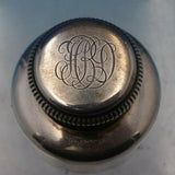 Gorham Sterling Silver Inkwell Glass Lined 1 1/2" x 1 1/2" Monogram (#6610)