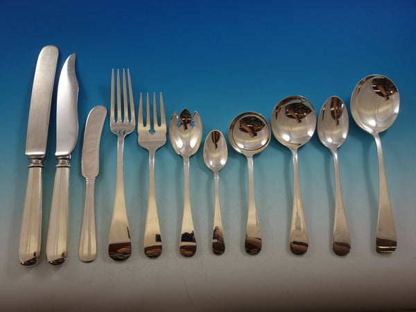 Old English Antique by D&H Sterling Silver Flatware Set 12 Service 141 pcs Huge