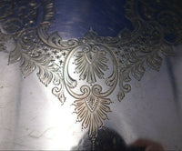 Edward and Sons English Silverplate Tea Tray Griffin Handles #358908 (#6067)