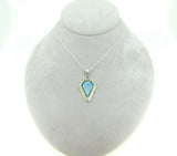 Sterling Silver Pendant Opal Inlay with Malachite and Onyx (#J5083)