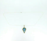 Sterling Silver Pendant Opal Inlay with Malachite and Onyx (#J5083)