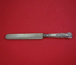 Kings by Odiot English Sterling Silver Dinner Knife Blunt with Crest 10 1/2"