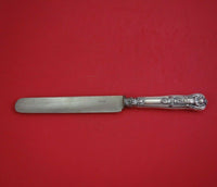 Kings by Odiot English Sterling Silver Dinner Knife Blunt with Crest 10 1/2"