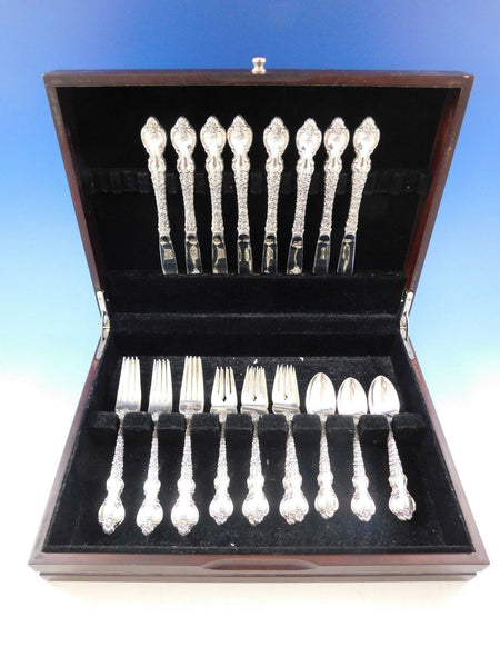 Du Barry by International Sterling Silver Flatware Set for 8 Service 32 pcs