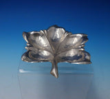 Hungarian Sterling Silver Leaf Dish 1/2" x 6" Long x 5 1/4" Diameter (#4985)