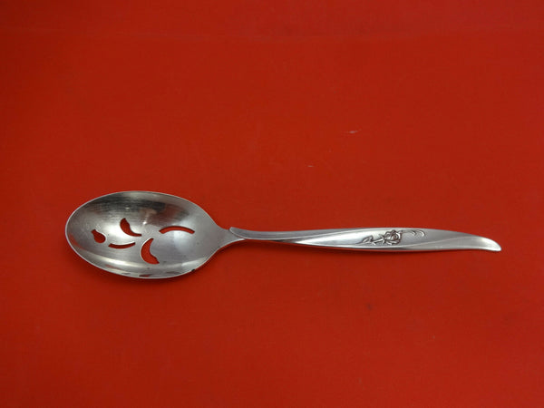 Rose Ballet by International Sterling Silver Pierced Serving Spoon 8 1/2" Orig