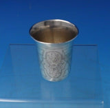 Russian .875 Silver Shot Glass Bright-Cut w/ Church and Flowers #84 (#5175)