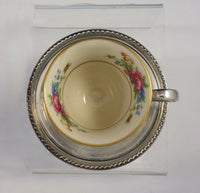 Rose Point by Wallace Sterling Silver Demitasse Cup with Saucer and Liner #3064