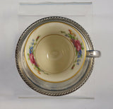 Rose Point by Wallace Sterling Silver Demitasse Cup with Saucer and Liner #3064