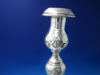 Rose by Unknown Sterling Silver Candlestick Pair 12 1/2" Vintage (#6148)