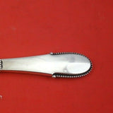 Beaded by Georg Jensen Sterling Silver Caviar Spoon with Horn 7 3/4" Heirloom