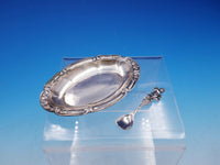 German Sterling 835 Silver Oval Salt Dip with Figural Spoon Set (#4316)