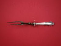 Queen by Mount Vernon / Howard Sterling Silver Roast Carving Fork 11 3/8"