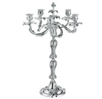 Trianon by Christofle Paris France Silver Plate Five Light Candelabra Tall New