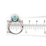 5.46ct Emerald Cut Genuine Natural Aquamarine 14k White Gold Ring (#J5790)