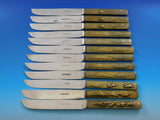 Kozuka by Unknown Silverplate & Bronze Tea Knife / Tea Fork 24pc Multi-Design