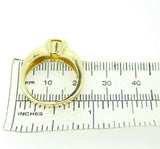 14k Yellow Gold Ring with Concave Cut Genuine Natural Citrine (#J1932)