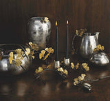 Michael Aram Butterfly Ginkgo Hand Textured Nickelplate Candleholders - 175753