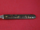 Kozuka by Tiffany and Co Sterling Copper Bronze Dinner Fork People and Mountain
