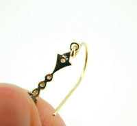14k Yellow Gold Briolette Genuine Natural Garnet and Diamond Earrings (#J4479)