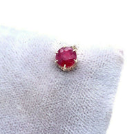 10k Gold 1.05ct TW Genuine Natural Ruby Stud Earrings with 14k Posts (#J5139)