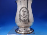 Hester Bateman English Georgian Sterling Silver Mug w/ Crest Applied Heart #7162
