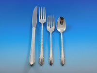 Wild Flower by Royal Crest Sterling Silver Flatware Set Service 59 Pcs Grille