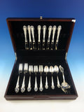 Dresden Scroll by Lunt Sterling Silver Flatware Set For 8 Service 34 Pieces