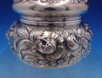 Repousse by Kirk Sterling Silver Powder Jar  #6 2 1/2" x 3 3/4" 5.2 ozt. (#7033)
