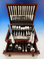 Commonwealth Engraved by Watson Sterling Silver Flatware Set 132 Pcs Dated 1910