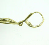 8k Yellow Gold Art Nouveau Style Drop Diamond Earrings (#J4474)