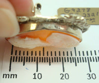 14K Gold Oval Genuine Natural Shell Cameo Brooch with Applied Flowers (#J2146)